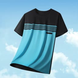 Men's Color Block Sports Short Sleeves Summer Breathable Quick-drying Short Sleeves Men Running Fitness Fashion Short Sleeves