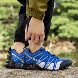 Men's Mesh Breathable Hiking Shoes Lightweight Non-slip Waterproof Wear Resistant Outdoor Trekking Camping Sneakers