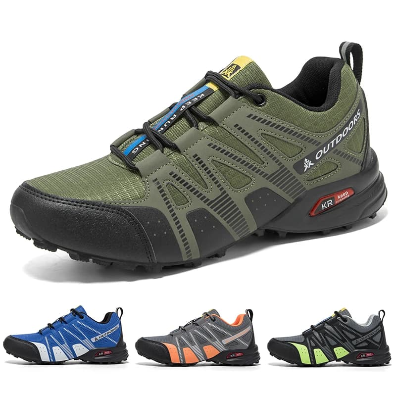 Men's Mesh Breathable Hiking Shoes Lightweight Non-slip Waterproof Wear Resistant Outdoor Trekking Camping Sneakers