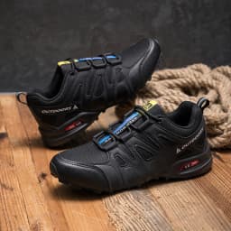Men's Mesh Breathable Hiking Shoes Lightweight Non-slip Waterproof Wear Resistant Outdoor Trekking Camping Sneakers