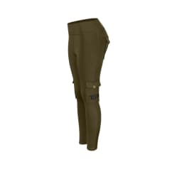 Women High Waist Cargo Leggings with Buckle Flap Pockets Tummy Control Butt Lifting Yoga Pants Stretch Workout Running Tights