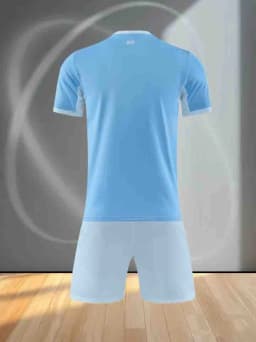 Men's Casual Sports Football Jersey with Round Neckline, Paired with Stylish Breathable Shorts, for a Comfortable Football Set