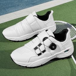 Professional Badminton Shoes with Rotary Lock Buckle, Breathable, Shock-Absorbing, Non-Slip, Comfortable Support for Court Swing Movements, Men's Casual Sports Shoes