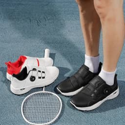 Professional Badminton Shoes with Rotary Lock Buckle, Breathable, Shock-Absorbing, Non-Slip, Comfortable Support for Court Swing Movements, Men's Casual Sports Shoes