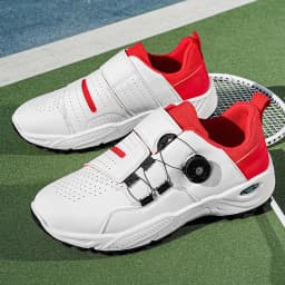 Professional Badminton Shoes with Rotary Lock Buckle, Breathable, Shock-Absorbing, Non-Slip, Comfortable Support for Court Swing Movements, Men's Casual Sports Shoes