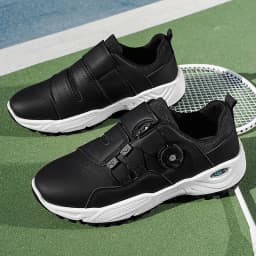 Professional Badminton Shoes with Rotary Lock Buckle, Breathable, Shock-Absorbing, Non-Slip, Comfortable Support for Court Swing Movements, Men's Casual Sports Shoes