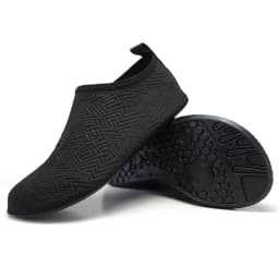 Unisex Black Quick Dry Water Shoes Barefoot Aqua Socks with Non-Slip Soft Sole for Beach Swim Surf Yoga Fitness Exercise