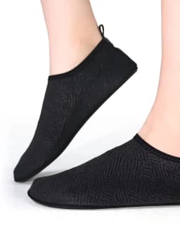 Unisex Black Quick Dry Water Shoes Barefoot Aqua Socks with Non-Slip Soft Sole for Beach Swim Surf Yoga Fitness Exercise