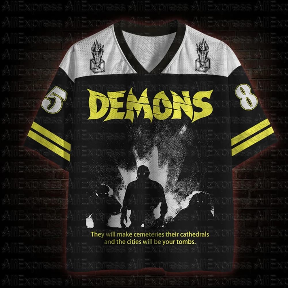 2026 New Movie Sports Fashion Adult and Children's Short Sleeve V-neck Street Eye Clothing Gothic Style Horror Fans Gift