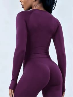 Long Sleeve Workout Top Women Crew Neck Raglan Sleeve Soft Lightweight Slim Fit Stretch Yoga Pilates Running Gym Athletic Tee