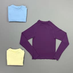 Long Sleeve Workout Top Women Crew Neck Raglan Sleeve Soft Lightweight Slim Fit Stretch Yoga Pilates Running Gym Athletic Tee