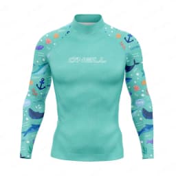 New Men's Surf Swimsuit Rash Guards Long Sleeve Surfing T-Shirt UPF 50+ Swimwear Quick Dry Beach Water Sports Swimming Clothes