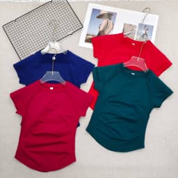 Women's Slim Fit Short Sleeve Yoga Set, Breathable Sports T-Shirt & High Waist Butt Lifting Shorts for Running Workout