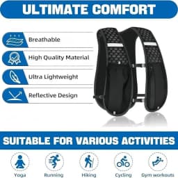 Hiking Climbing Hydration Backpack Unisex Outdoor Running Marathon Trail Water Bladder Vest Sports Rucksack Pack