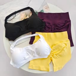 Women's Viral Peach Butt Lift Yoga Set - Halter Racerback Sports Top & Shorts, Wearable for Gym & Daily Wear