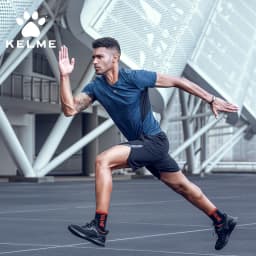 KELME Men's Running Shorts  Soccer Pants Summer Elastic Football Quick Dry Breathale Light Sportswear Sports Shorts Male 3881208