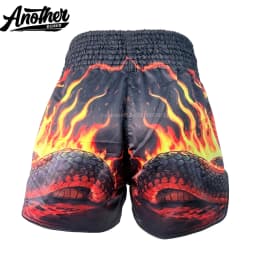 Fire Snake Muay Thai Shorts Quick Dry Elastic Waist Boxing Fight Shorts for Kickboxing MMA Gym Sparring Training Daily Bottoms