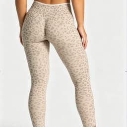HISTELLO Butt Lift Leopard Print Leggings Fit Sculpt Breathable Seamless Tummy Control Slim Fit Yoga Gym Workout Sports Pants