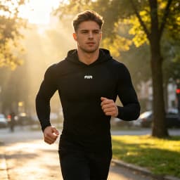 Men's Compression Hooded Long Sleeve Shirt Quick Dry Breathable Sports T-Shirt for Gym Running Workout Fitness Athletic