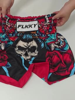 Muay Thai Shorts, Breathable Combat Shorts, Skull Print Men's and Women's MMA Training Boxing Shorts, Competition Combat Shorts