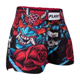Muay Thai Shorts, Breathable Combat Shorts, Skull Print Men's and Women's MMA Training Boxing Shorts, Competition Combat Shorts