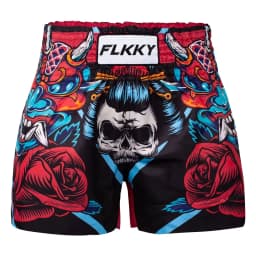 Muay Thai Shorts, Breathable Combat Shorts, Skull Print Men's and Women's MMA Training Boxing Shorts, Competition Combat Shorts