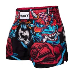 Muay Thai Shorts, Breathable Combat Shorts, Skull Print Men's and Women's MMA Training Boxing Shorts, Competition Combat Shorts