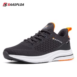 Baasploa Men Running Shoes Brand Mesh Breathable Casual Sneakers Male Lace-Up Comfort Lightweight Sport Shoes Non-Slip Outdoor
