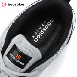 Baasploa Men Running Shoes Brand Mesh Breathable Casual Sneakers Male Lace-Up Comfort Lightweight Sport Shoes Non-Slip Outdoor