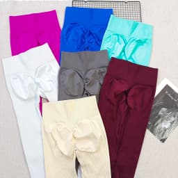 Winter Fall Ribbed Yoga Leggings - High Waisted Thickened Peach Lift, 4-Way Stretch Breathable Workout Pants