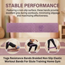 Crochet Non-Slip Yoga Resistance Band Glute Workout Elastic Fitness Pull Band for Butt Toning Leg Stretching Home Gym Training
