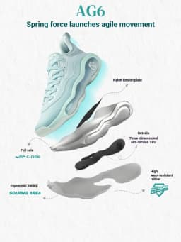361 Degrees AG 6 Aaron Gordon Men Basketball Shoes New Professional Shock-absorbing Sneakers 572611102