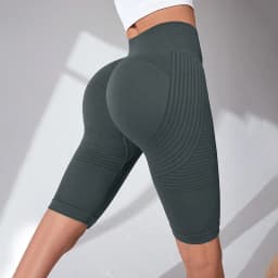 Europe and the United States hot-selling seamless hip-lifting fitness pants belly tight high-waisted peach hip yoga shorts
