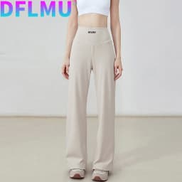DFLMU High End Yoga Leggings Slim Yoga Pants High Waist Wide Leg Pants Bottoms Breathable Gym Casual Sports Bell Leggings Female