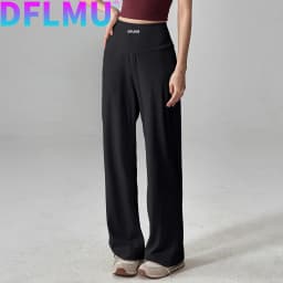 DFLMU High End Yoga Leggings Slim Yoga Pants High Waist Wide Leg Pants Bottoms Breathable Gym Casual Sports Bell Leggings Female