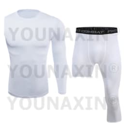 Men One Arm Sleeve T-shirts Exercise Trousers Running Tight Sports Cropped Leggings Women Yoga Fitness Pants S M L XL 2XL 3XL