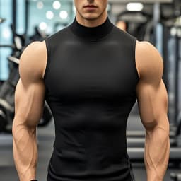 Compression Shirt Men Running Vests Gym Tank Tops Muscle Fitness Clothing Turtleneck Elastic Sports Sleeveless T Shirts