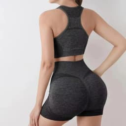 2Pcs/Set New High Waist Women Yoga Set Seamless Crop Top Leggings Sports Suits Elastic Plus Size Workout Sportswear