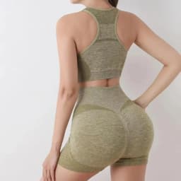 2Pcs/Set New High Waist Women Yoga Set Seamless Crop Top Leggings Sports Suits Elastic Plus Size Workout Sportswear