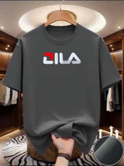 Summer men's short-sleeved American design printed T-shirt casual sports versatile top