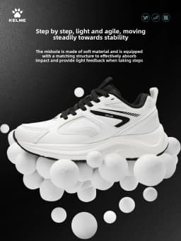 Kelme Dad Shoes Slip-resistant Women Men Retro Chunky Sneakers Casual Walking Running Shoes Fashion Comfortable Sportswear