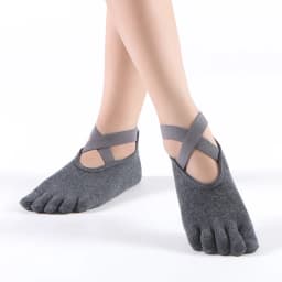 Yoga Socks for Women Anti Slip Five Toe Ladies Pilates Socks Ballet Heel Protector Professiona Sports Dance Socks