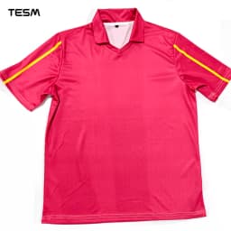 Men Red Retro Polo Collar Soccer Jersey 3D Print Short Sleeve T-shirt Breathable Football Training Tops Unisex Sports Streetw