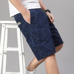 Men‘s Streetwear Casual Shorts Holiday Bermuda Shorts Elastic Waist Golf Shorts Relaxed Fit Cotton Drawstring Sweat Shorts