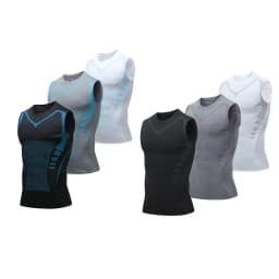 Quick-Dry Ionic Shaping Vest Vest Body Shape Top Tummy Control Sleeveles Men Ice-Silk Slimming Vest Comfortable Breathable