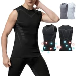 Quick-Dry Ionic Shaping Vest Vest Body Shape Top Tummy Control Sleeveles Men Ice-Silk Slimming Vest Comfortable Breathable