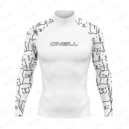 New Men's Funny Swimsuit Rash Guards Long Sleeve Surfing T-Shirt UPF 50+ Swimwear Quick Dry Beach Water Suit Sports Surf Clothes