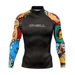 New Men's Funny Swimsuit Rash Guards Long Sleeve Surfing T-Shirt UPF 50+ Swimwear Quick Dry Beach Water Suit Sports Surf Clothes