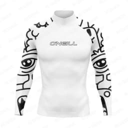 New Men's Funny Swimsuit Rash Guards Long Sleeve Surfing T-Shirt UPF 50+ Swimwear Quick Dry Beach Water Suit Sports Surf Clothes