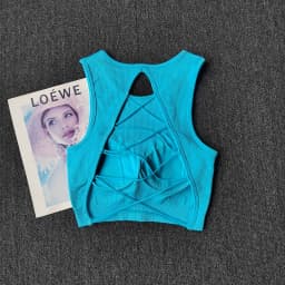 Women's One-Piece Outer-Wear Yoga Tank Top with Crisscross Stylish Back – Seamless Yoga Apparel That Doubles as a Sports Bra
